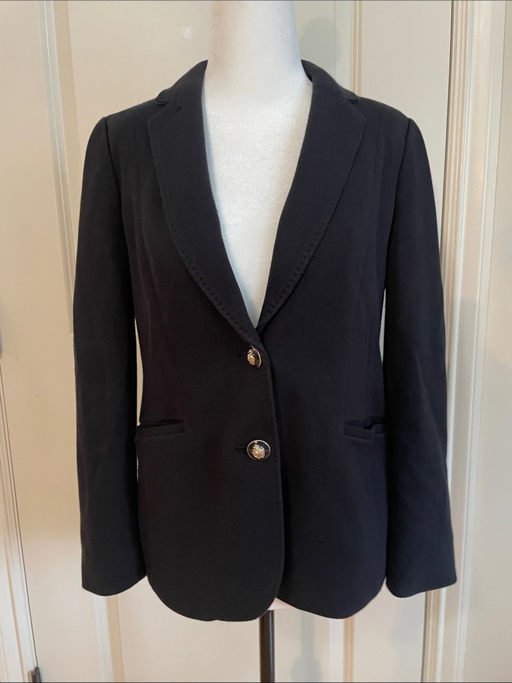 Black cotton blazer